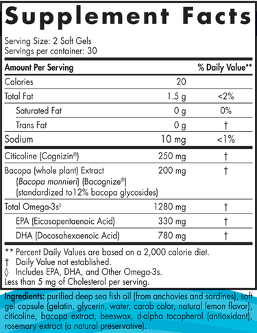 Omega Focus 60 Softgels Nordic Naturals Supplement - Conners Clinic